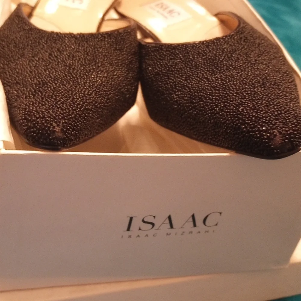 Isaac Mizrahi shoes, size 9 , beaded and leather Black - Picture 9 of 12
